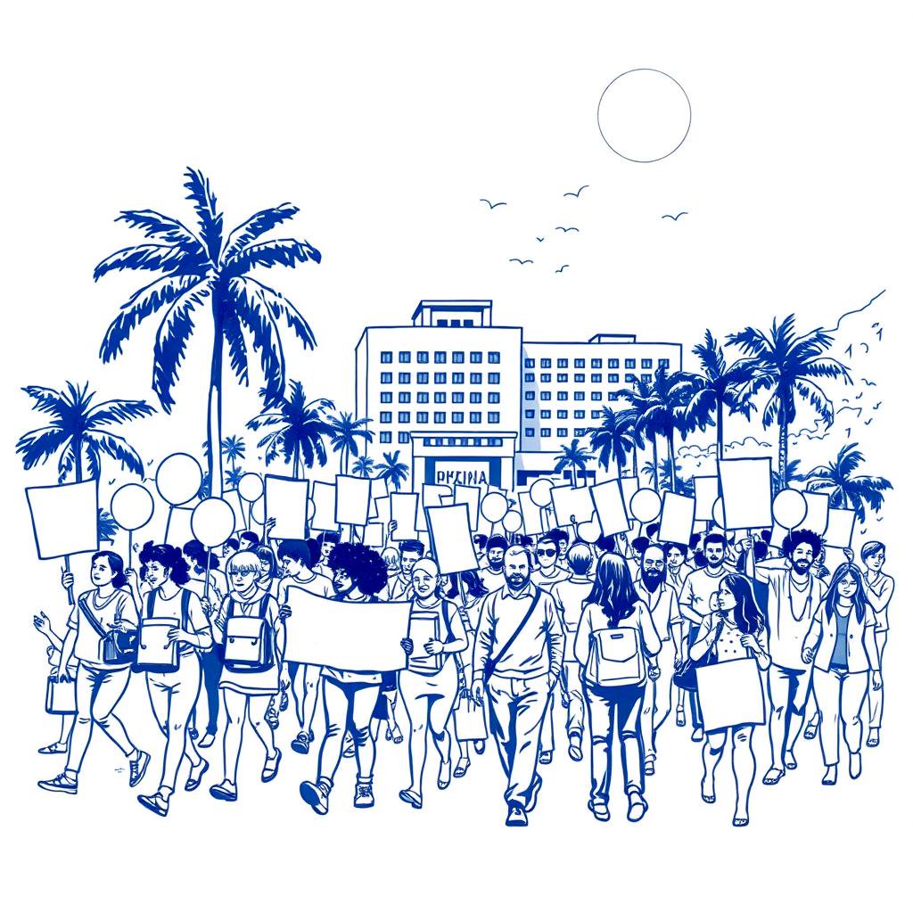 Marche blanche en mémoire d'Alexandre Galaor, interne en médecine à Saint-Pierre